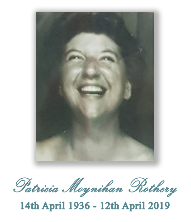 In memoriam of Patricia Rothery nee Patricia Moody known by her friends and family as Pat Rothery lived in Honor Oak Park Forest Hill before her passing on 12th April 2019